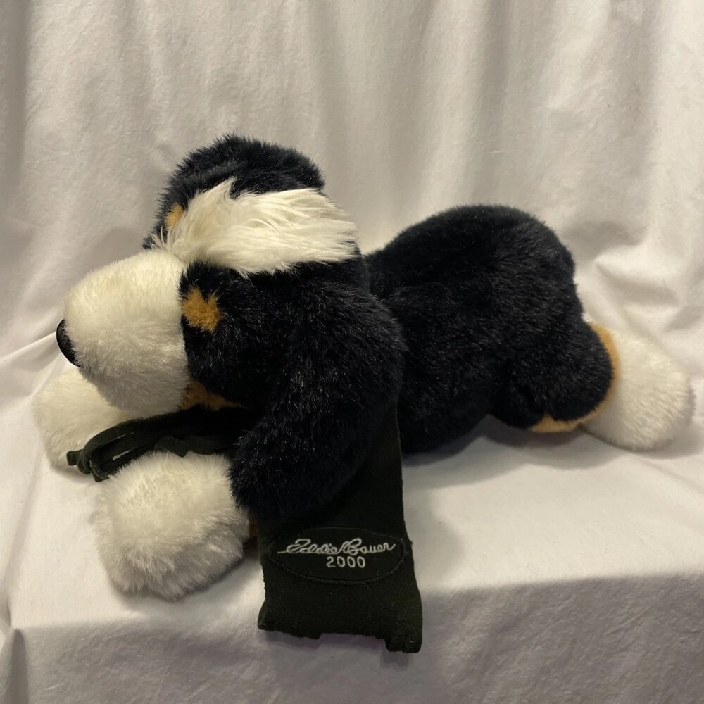 Vintage Gund Eddie Bauer Bernese Puppy Dog 18 Stuffed Animal Plush Scarf 2000